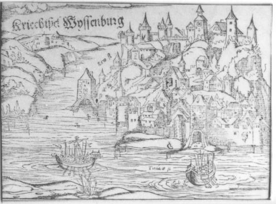 Stadsaangezicht Wossenburg, 16e eeuw