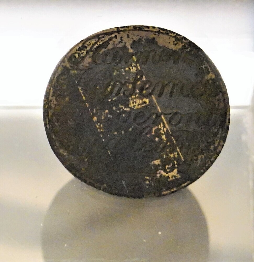 Gildepenning van het Amsterdamse binnenvaardersgilde van Harmen Harsema, koper 1805