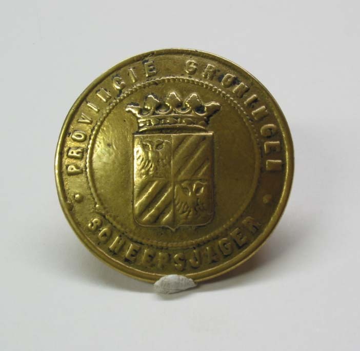 Scheepsjagerspenning prov. Groningen nr. 1437 uitgegeven aan Hendrik Saak uit Stadskanaal
