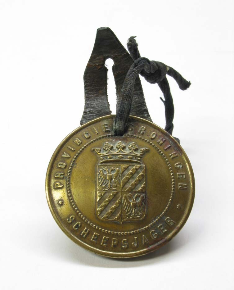 Scheepsjagerspenning prov. Groningen nr. 1103 uitgegeven aan Derk van der Werf uit Wildervank