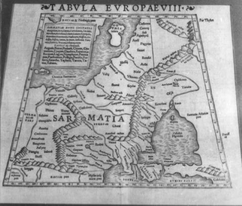 Kaart van Noord Europa door Sebastiaan Munster 'Tabula Europae VIII', 1540