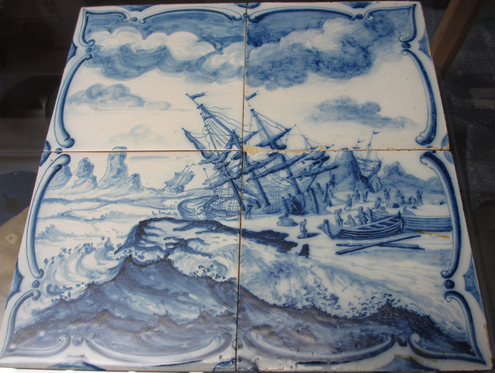 Tegeltableau bestaande uit vier tegels.