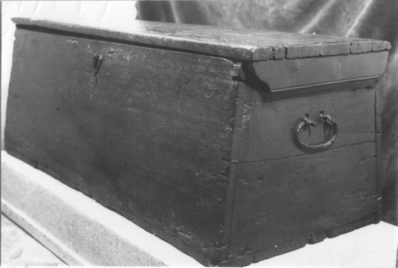 Beschilderde zeemanskist uit Harlingen, ca. 1700