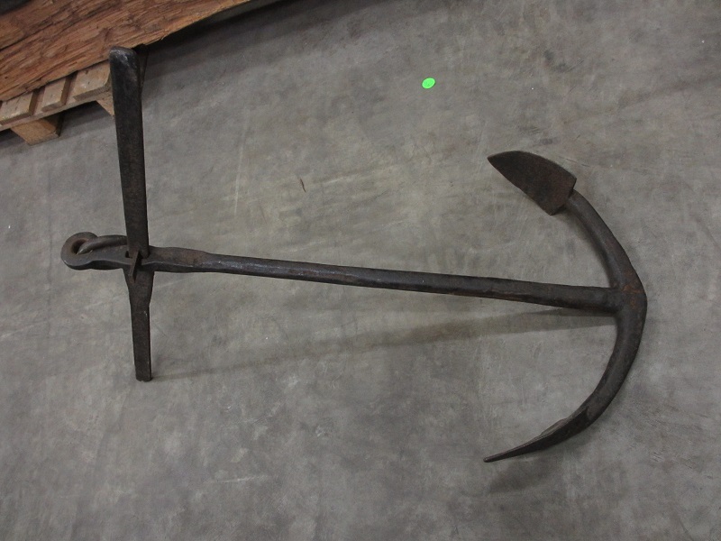 IJzeren stokanker afkomstig van de tjalk  'Provincie Groningen' schipper J.Kalkhuis