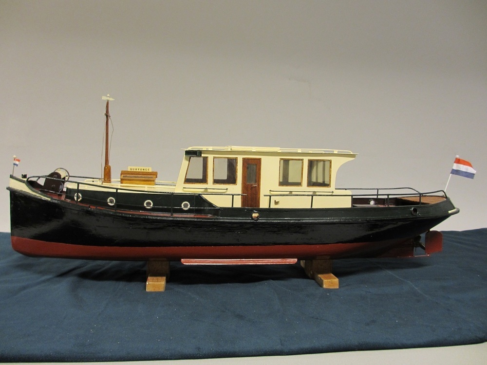 Scheepsmodel van het plezierjacht 'Quayonge'