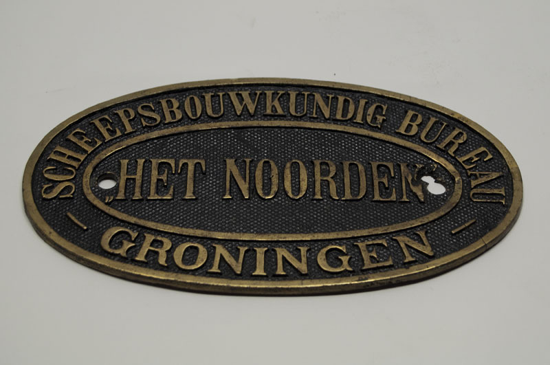 Naamplaat Scheepbouwkundig Bureau "Het Noorden" Groningen