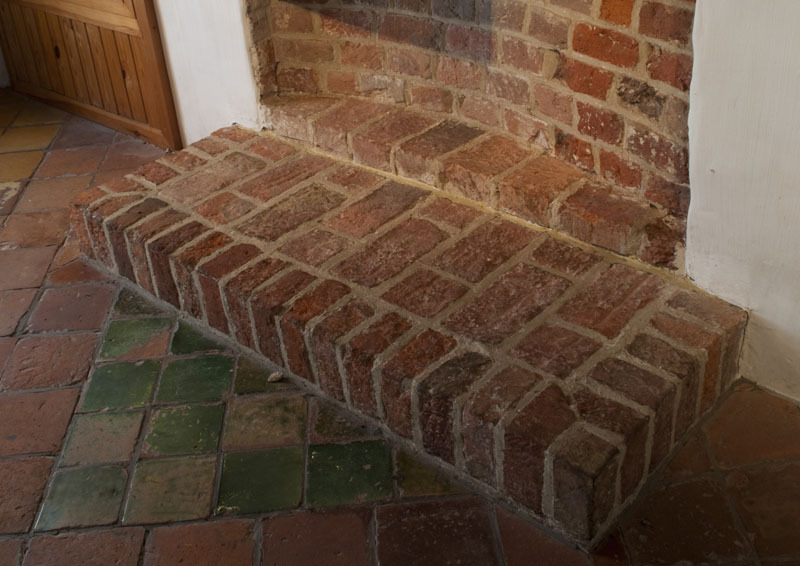 Stenen, ingemetselde schouw