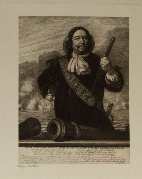Egbert Mees Kortenaer, drukwerk naar litho door Bartholomeus van der Helst, begin 20e eeuw.