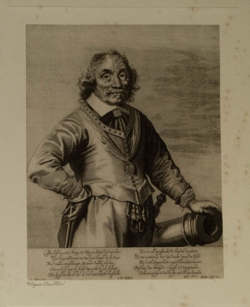 Maarten Harpertsz. Tromp, drukwerk naar lithografie van Cornelis van Dalen, begin 20e eeuw.