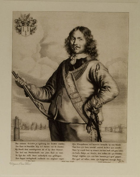 Jan van Galen, drukwerk naar lithografie van Michiel Mozijn, begin 20e eeuw.
