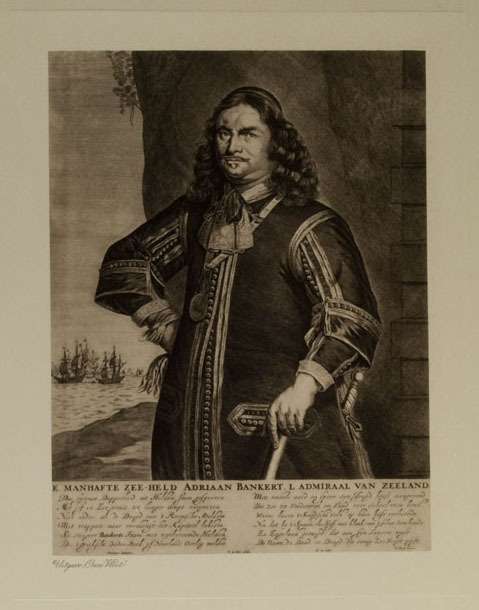 Adriaan Bankert, lithografie door F. de Widt en I. du Bois