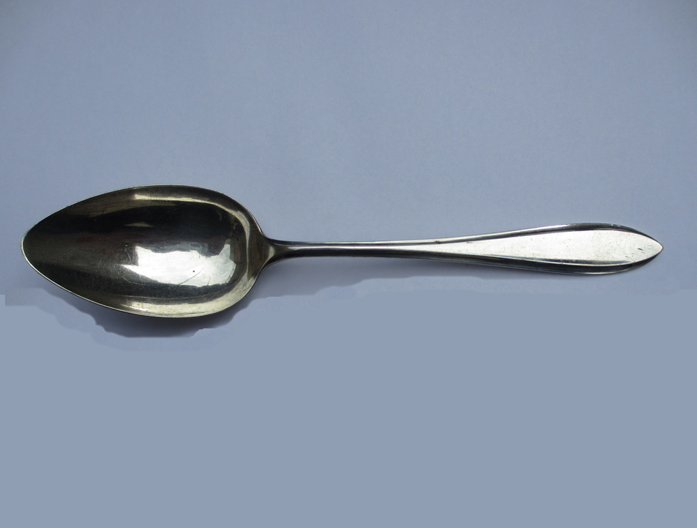 Zilveren tafellepel "EV" (= E. Voordewind)