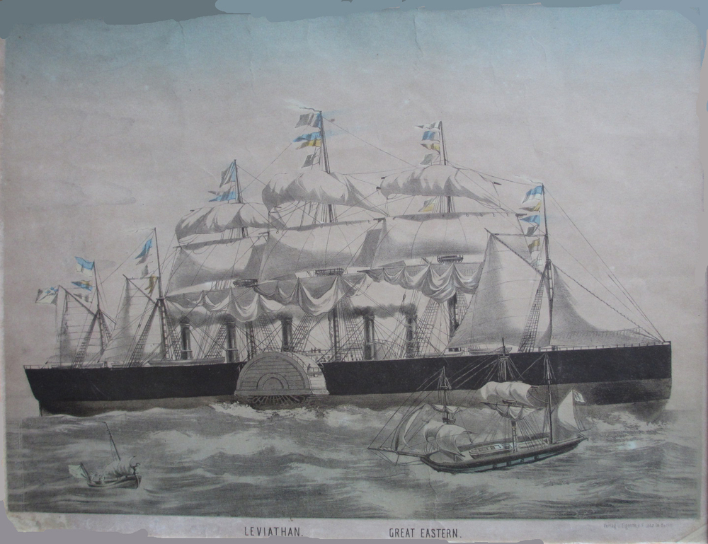 Leviathan - Great Eastern, litho in kleur, uitgegeven door F. Lenz, Berlijn