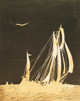 Knipprent van een smakschip, 18e eeuw