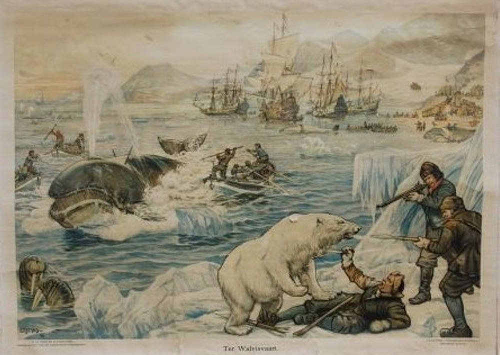 Schoolplaat "Ter walvischvaart", door Cornelis Jetzes.