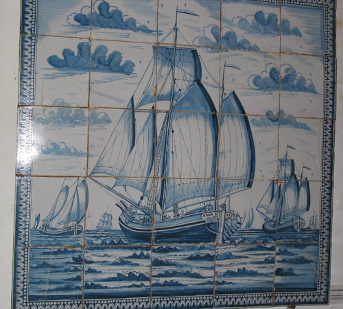 Kofschip "Anna & Alida", Fries tegeltableau, 1804