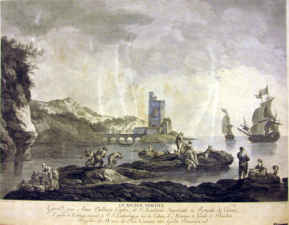 La Rivage Fertile, lithografie door A.P. Coulez, ca. 1775-1800