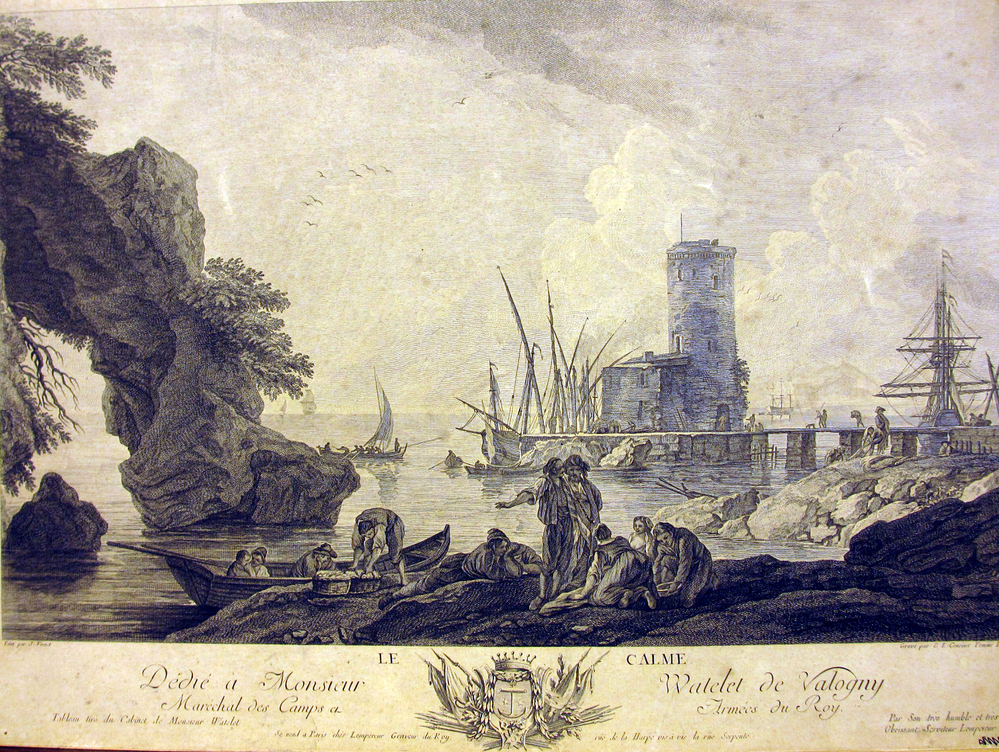 'Le calme', litho door J. Vernet, circa 1775-1800