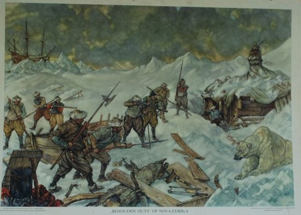 Schoolplaat "Behouden huys op Nova-Zembla".
