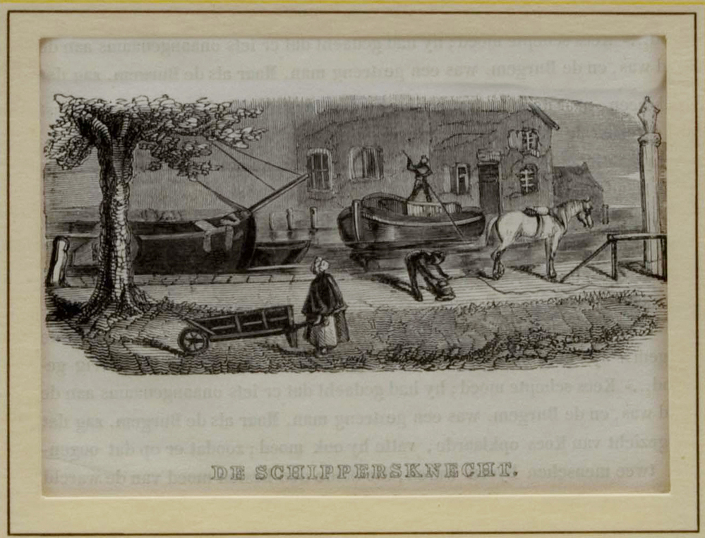 De schippersknecht, afbeelding van een veerschipper uit de Camera Obscura van Hildebrand