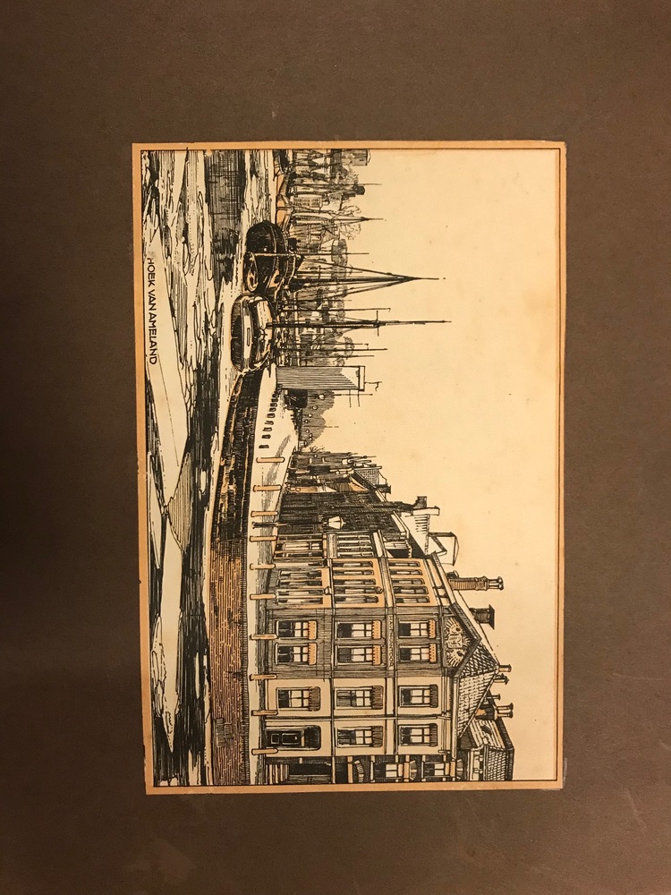 'Hoek van Ameland' in Groningen, prent