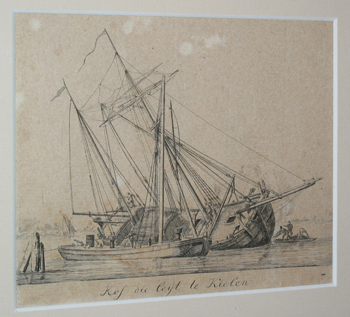 "Kof die leyt te Kielen", kopergravure door Gerrit Groenewegen, circa 1789