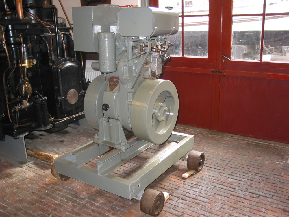 Staande SAMOFA dieselmotor, ca. 1951