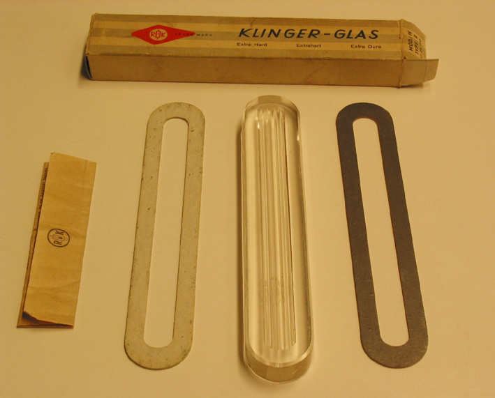 Reserveglas van een Klinger waterpeiltoestel