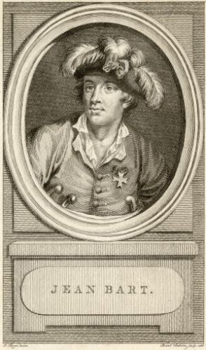 Portret Jean Bart, gravure door Reinier Vinkeles (sculp) naar een tekening door Jacobus Buijs (delin), 1786