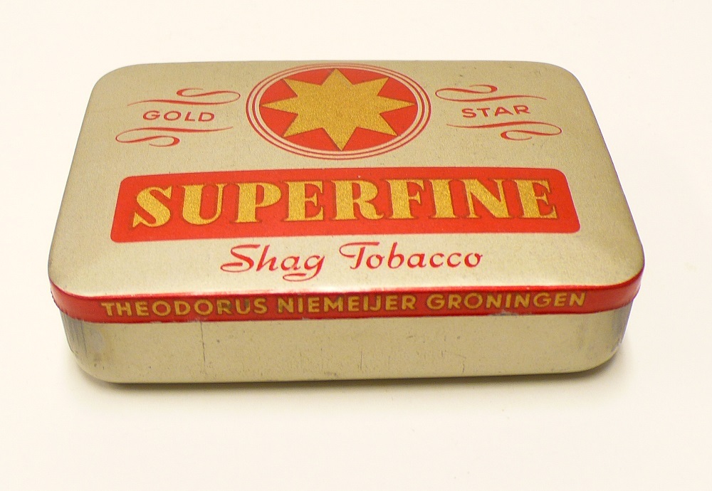 Tabaksblik, Gold Star Superfine Shag Tabacco