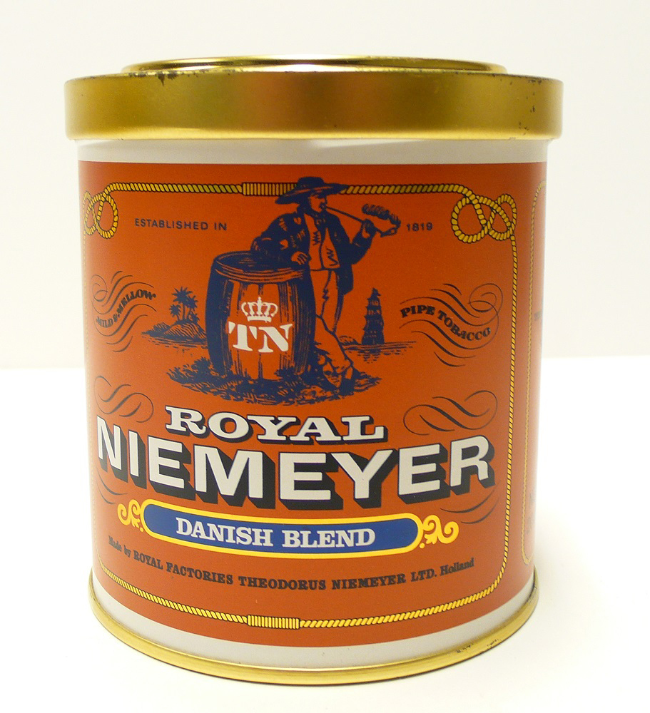 Tabaksblik van het merk Royal Niemeijer, geproduceerd door Theodorus Niemeijer te Groningen