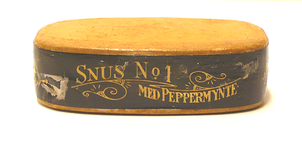 tabaksdoosje Zweeds snustabak, geproduceerd in Stockholm door Johann L. Tiedemann