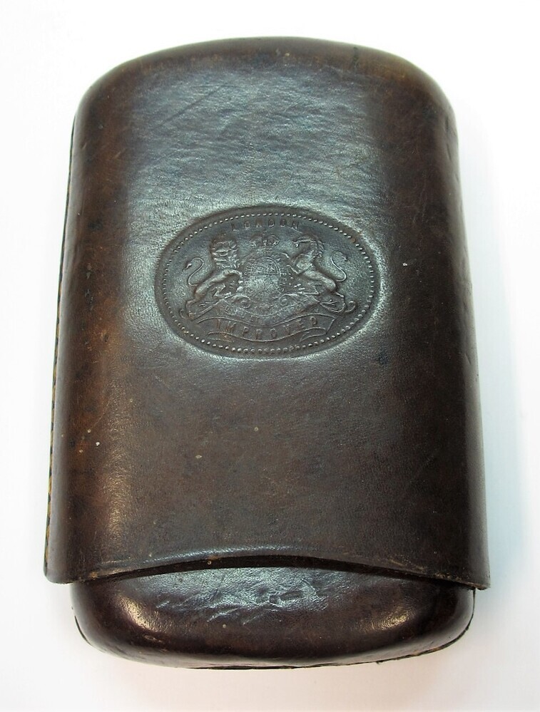Lederen sigarenkoker uit ca. 1900