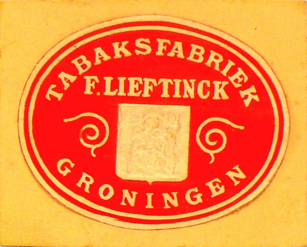 Sluitzegel van tabaksfabriek F. Lieftinck te Groningen