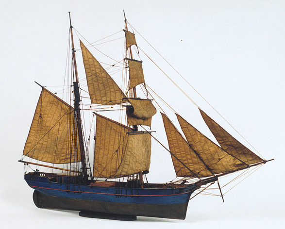 Scheepsmodel van de schoenerbrik 'Paul Johannes'