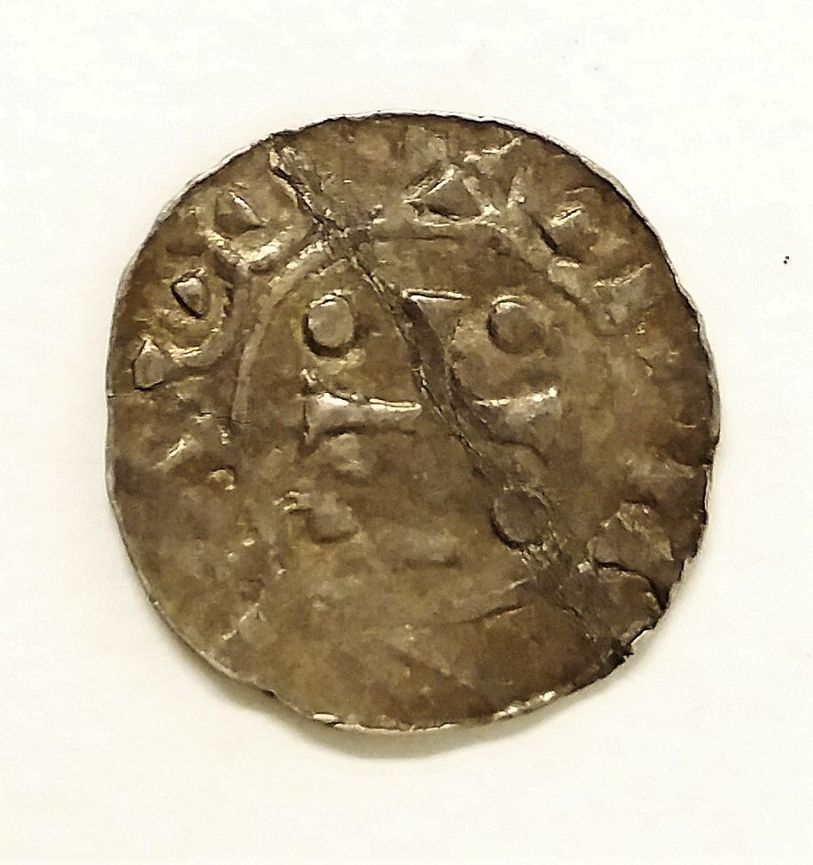 Bernolduspenning, zilver, geslagen in Groningen, 1027-1059