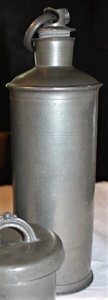 Tinnen kruik, vervaardigd door H.Amsing Groningen