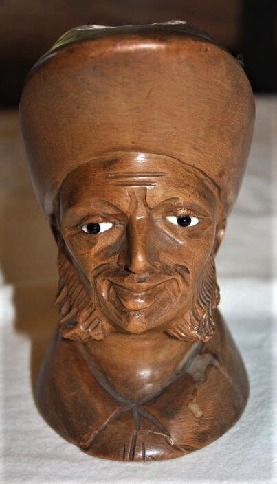 Houten pijpenkop in de vorm van een zeemanshoofd