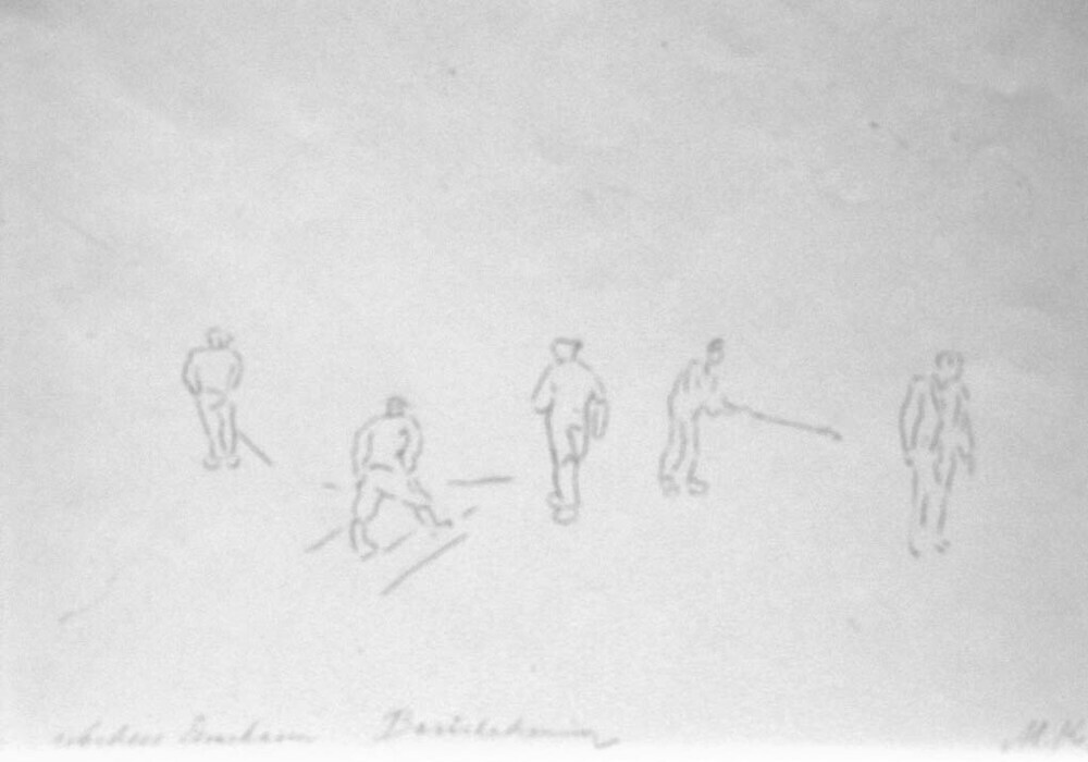 Werkers Eemshaven, potloodtekening, M. Klompien, 1972