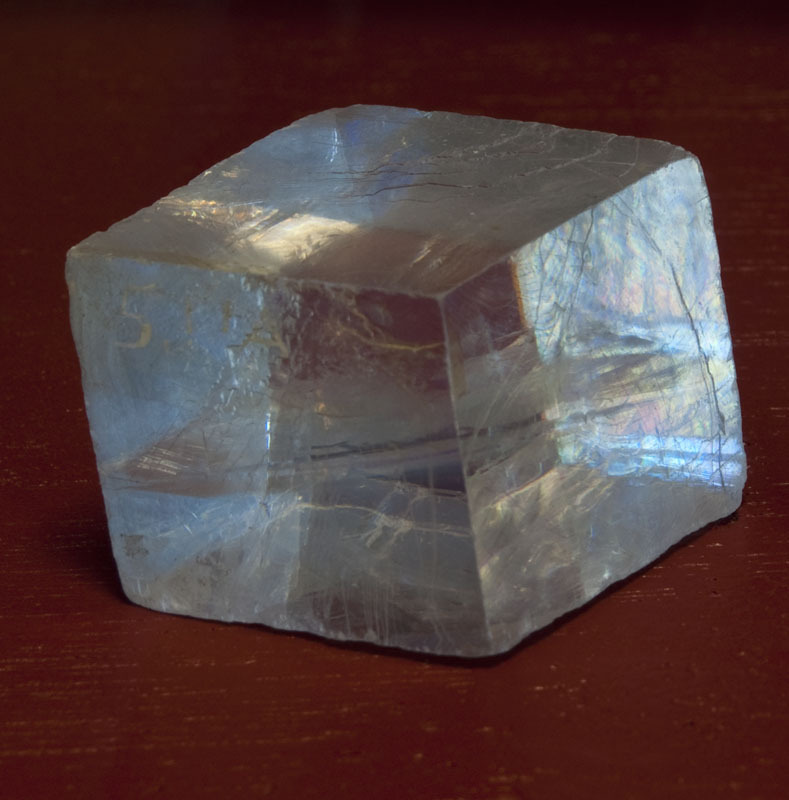 Spaatkristal voor bepaling zonnestand