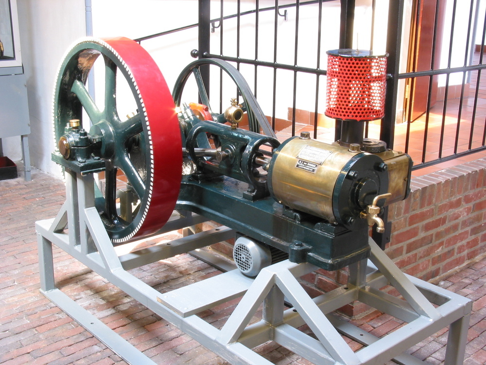 1-cylinder stoommachine van mach.fabriek "De Hollandsche IJssel"
