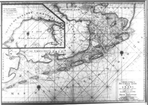 Zeekaart van de Zuiderzee, de Wadden en de Eemsmonding, 1693