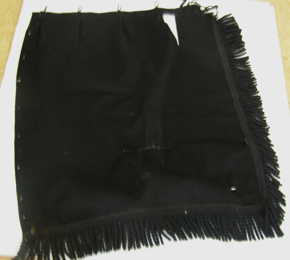 gordijn voor rouwkoets, gordijn