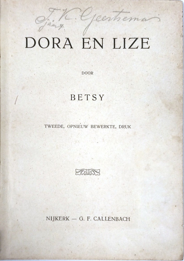 Dora en Lize door Betsy, 1896