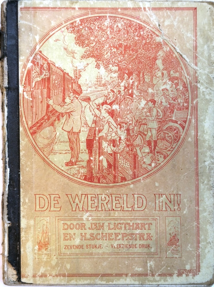 De wereld in! Door Jan Ligthart en H. Scheepstra. 8ste stukje, 12e druk, 1920.