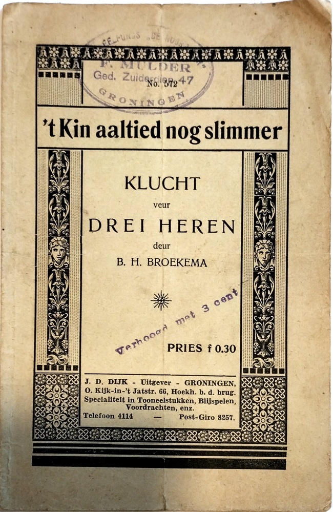 't Kin aaltied nog slimmer. Broekema, B.H.