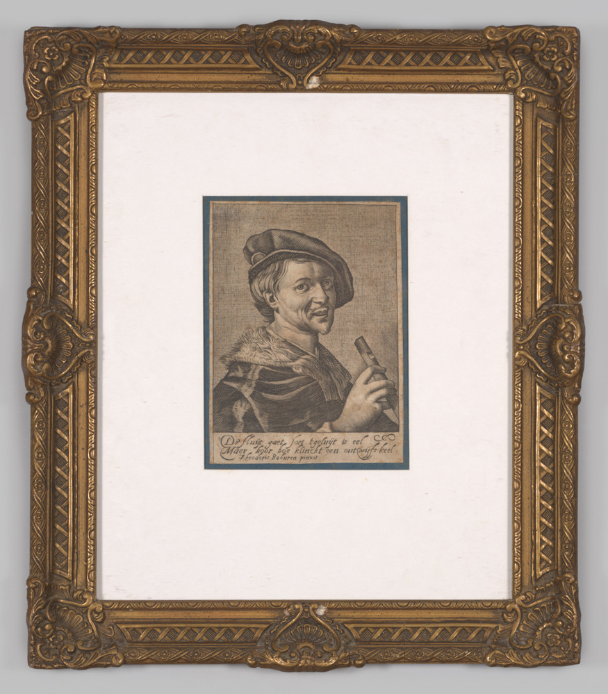 Illustratie door Theodoris Baburen, ingelijst, achter glas