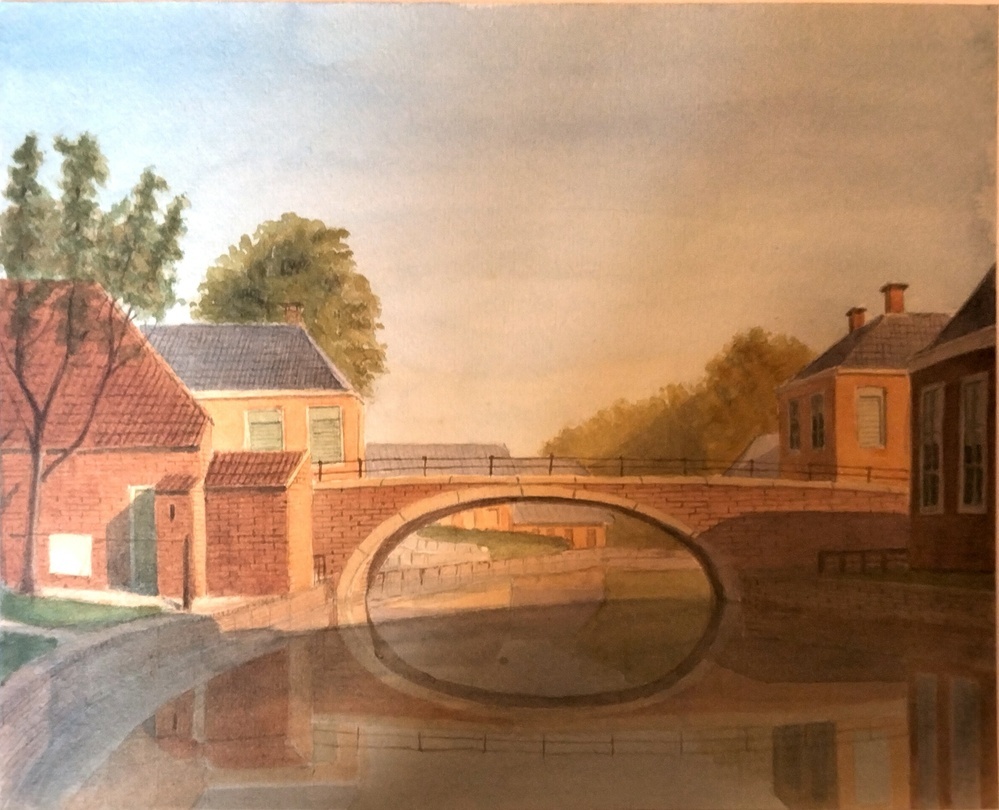 Aquarel De Boog te Winsum