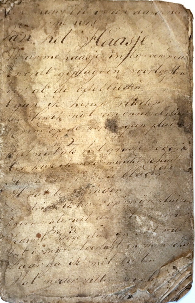 Schrift met liederen en gedichten