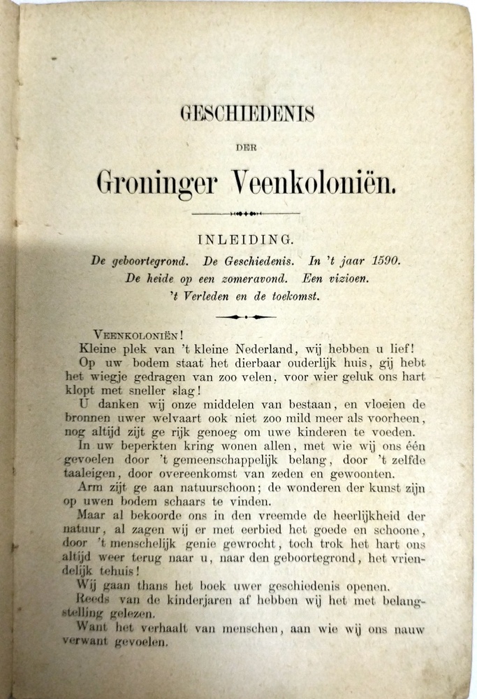 Geschiedenis der Groninger Veenkoloniën. Tor, H.J. 1893